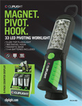 Cliplight 33 LED Pivoting Worklight Sales Sheet (PN 24-458)