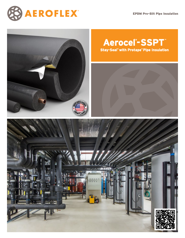 Aerocel-SSPT: Stay-Seal with Protape Pipe Insulation