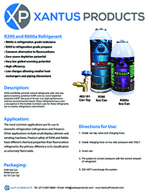 Xantus R290 & R600a Refrigerants